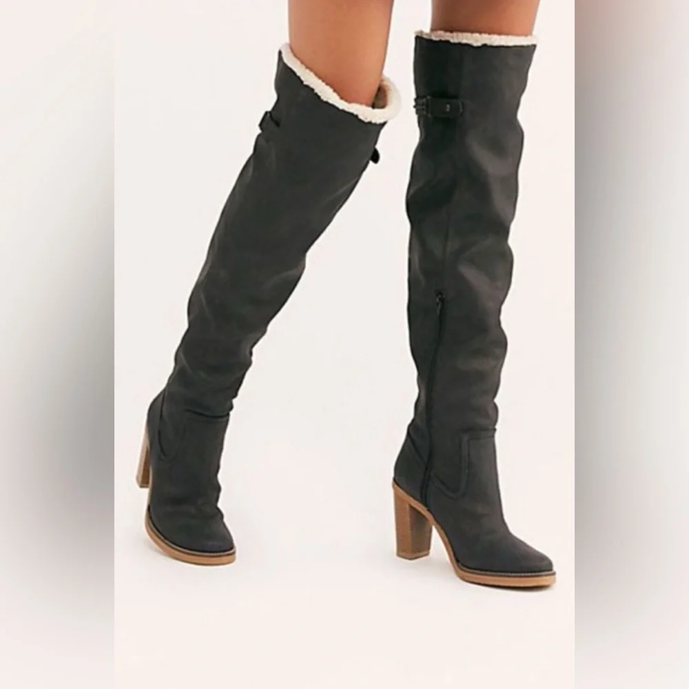 FREE‎ PEOPLE Vegan Blake Heel Boot Sz 37